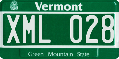 VT license plate XML028