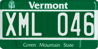 VT license plate XML046