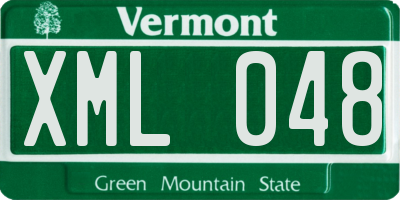 VT license plate XML048