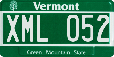VT license plate XML052