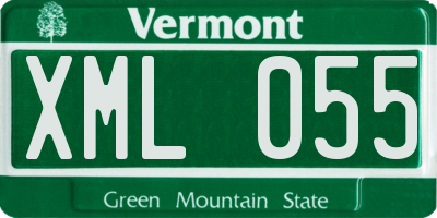 VT license plate XML055
