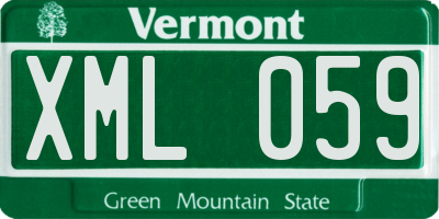 VT license plate XML059
