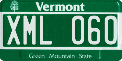 VT license plate XML060