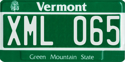 VT license plate XML065