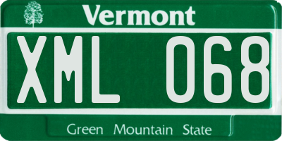 VT license plate XML068