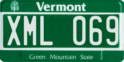 VT license plate XML069