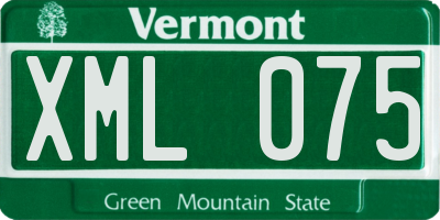 VT license plate XML075