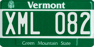 VT license plate XML082