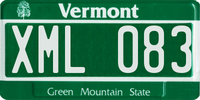 VT license plate XML083