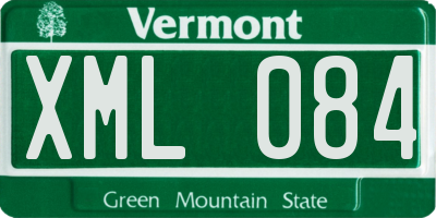 VT license plate XML084
