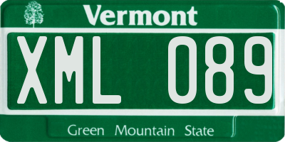 VT license plate XML089