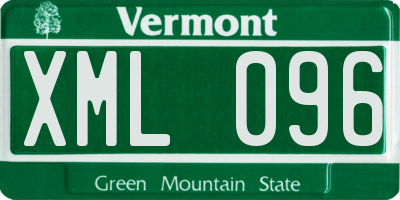 VT license plate XML096
