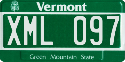 VT license plate XML097