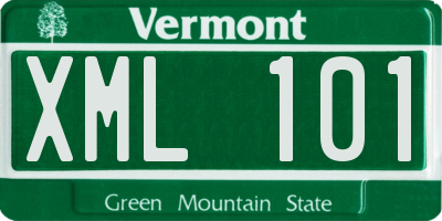 VT license plate XML101