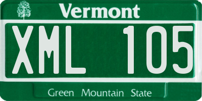 VT license plate XML105