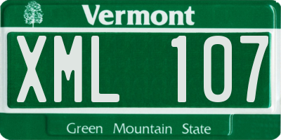 VT license plate XML107
