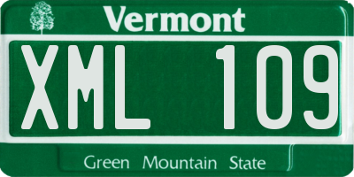 VT license plate XML109