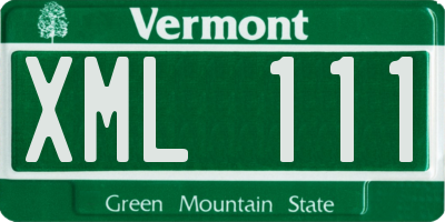 VT license plate XML111