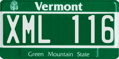 VT license plate XML116