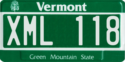 VT license plate XML118