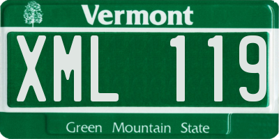 VT license plate XML119