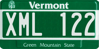 VT license plate XML122