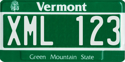VT license plate XML123