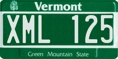 VT license plate XML125