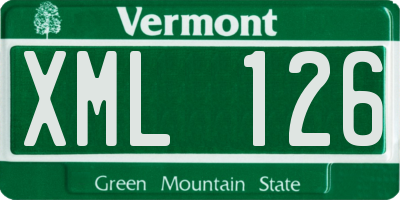 VT license plate XML126