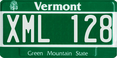 VT license plate XML128