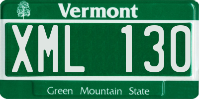 VT license plate XML130