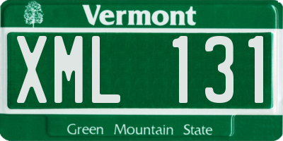 VT license plate XML131