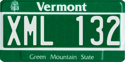 VT license plate XML132