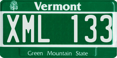 VT license plate XML133