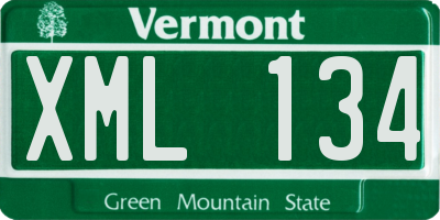 VT license plate XML134