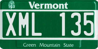 VT license plate XML135
