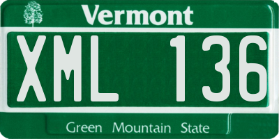 VT license plate XML136