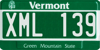 VT license plate XML139