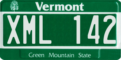 VT license plate XML142