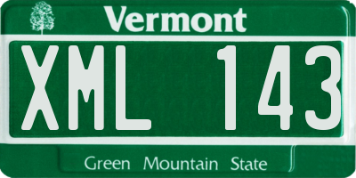VT license plate XML143