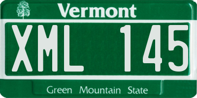 VT license plate XML145