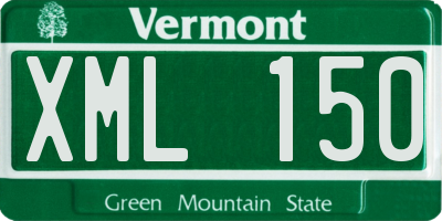 VT license plate XML150