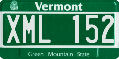 VT license plate XML152
