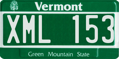 VT license plate XML153