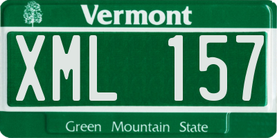 VT license plate XML157