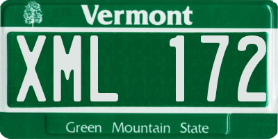 VT license plate XML172