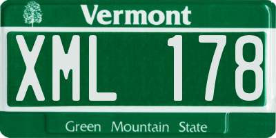 VT license plate XML178
