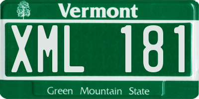 VT license plate XML181