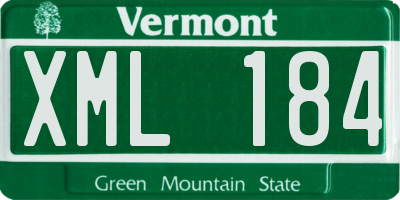 VT license plate XML184