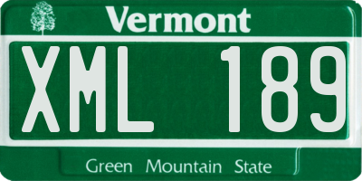 VT license plate XML189
